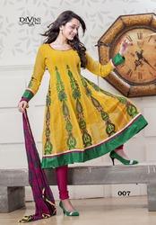 Manufacturers Exporters and Wholesale Suppliers of Yellow Colored Anarkali Suit Surat Gujarat